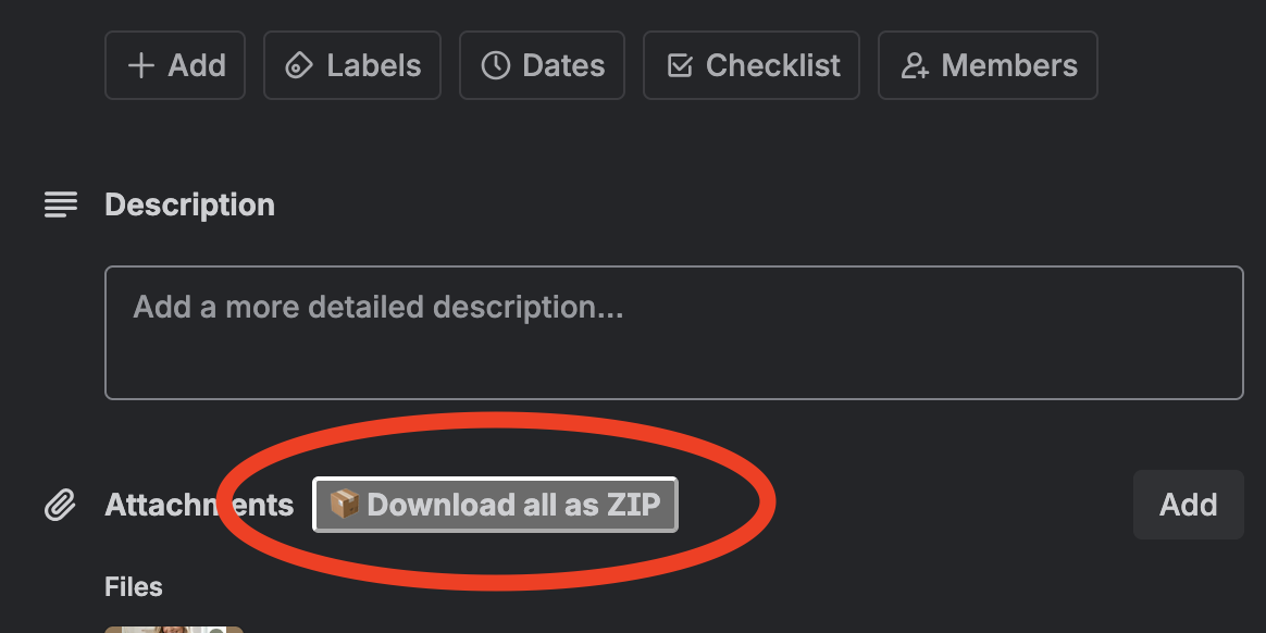 Trello Attachment Downloader button screenshot